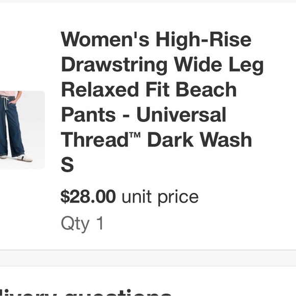 Universal Thread High Rise Wide Leg Drawstring Pants - Picture 5 of 5